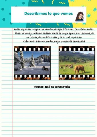 Describimos lo que vemos