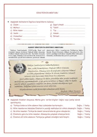 Einstein'ın Mektubu