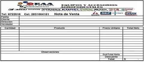 Nota de venta