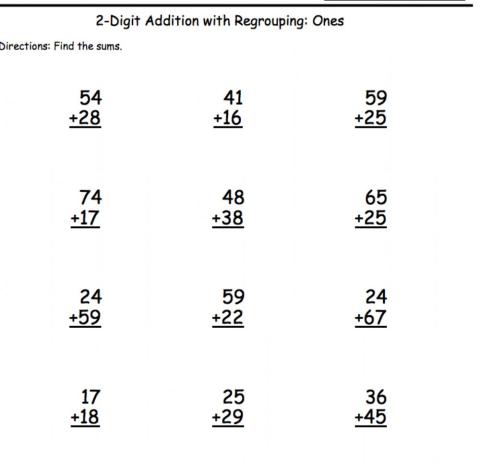 Two Digit Addition