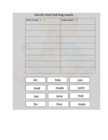 Short and Long Sounds