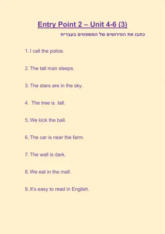 Entry Point Unit 4-6