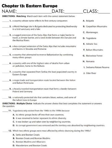 Chapter 13: Eastern Europe