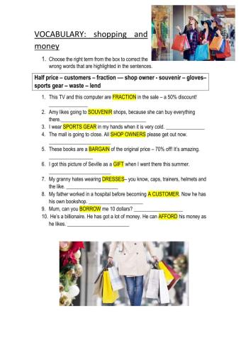 Vocabulary about money