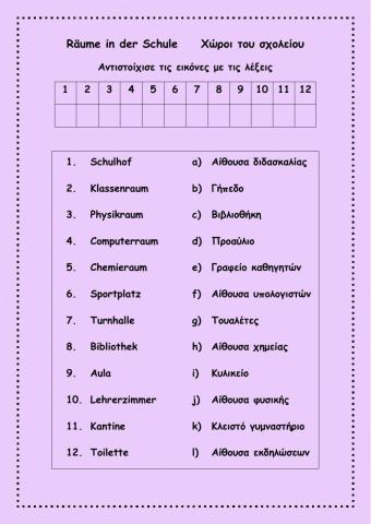 Räume in der Schule