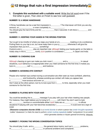 12 things that ruin a first impression immediately