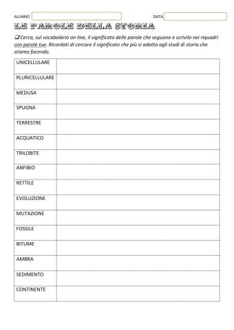 Lessico storia 3