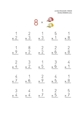 Multiplicació per 1 dígit