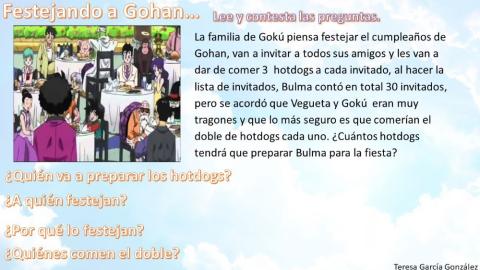 Festejando a Gohan