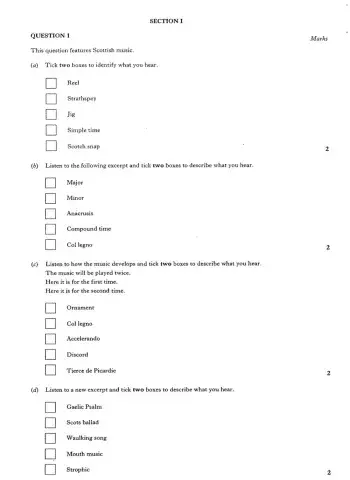 Music Listening - Revision Paper 1a