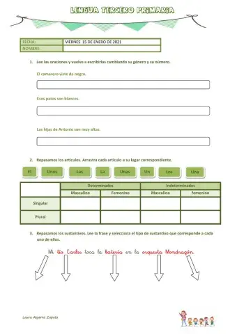 Artículos y sustantivos