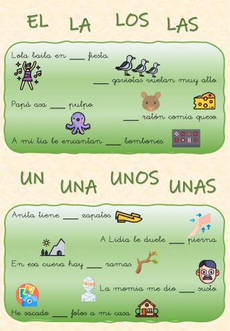 Artículos determinados e indeterminados