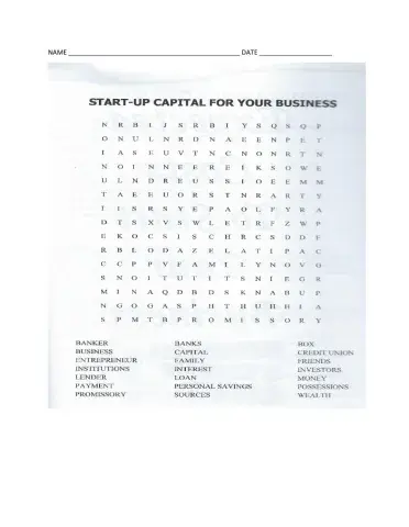 Start-Up Capital for Business