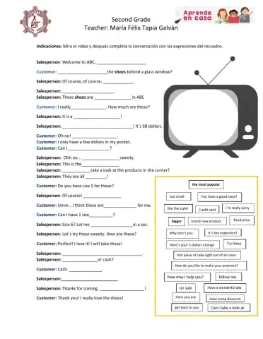 At the shopping store