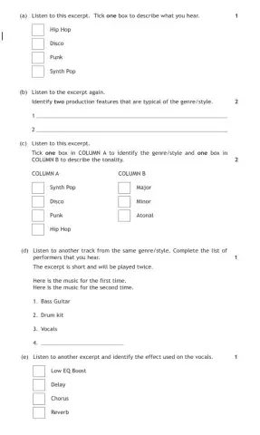 Music Technology Past Paper 2