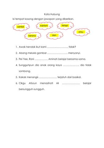 Kata Hubung (Latihan Tambahan)