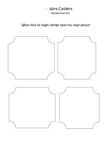 Abra Cadabra, Worksheet