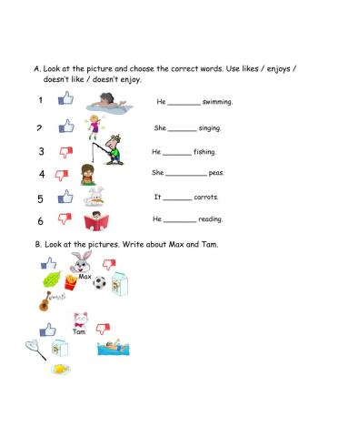 Likes - doesn't like