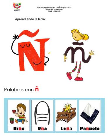 Conociendo la letra ñ