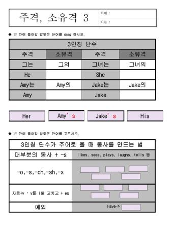 주격과 소유격 2