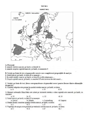 Recapitulare bac-test 1
