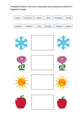 Mėnesiai ir metų laikai