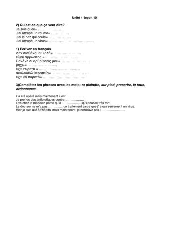 Appli 3 unité 3 leçon 10