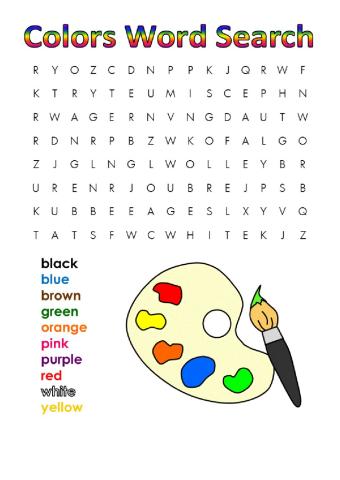 Colour wordsearch