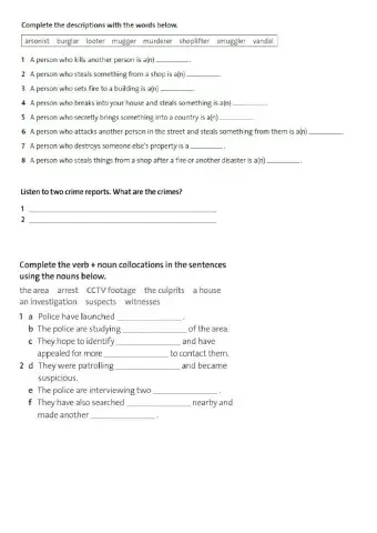 Solutions Pre Int 3d edition Unit 8A vocab