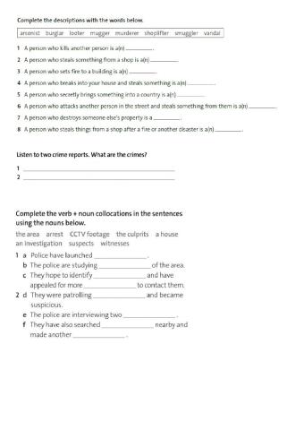 Solutions Pre Int 3d edition Unit 8A vocab