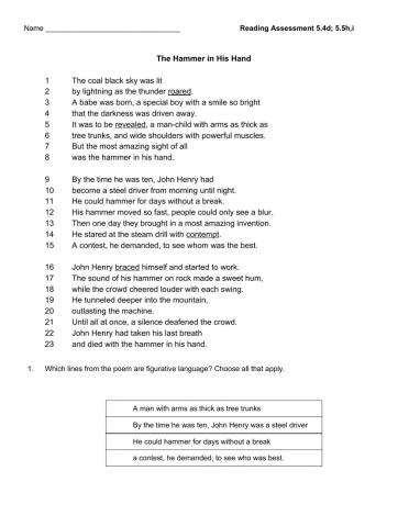 Poetry and Figurative Language Assessment. 