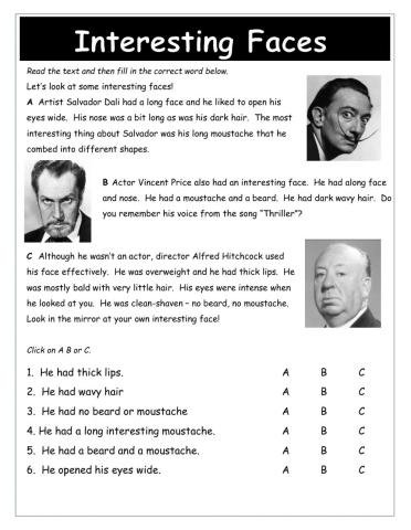 Interesting Faces Reader