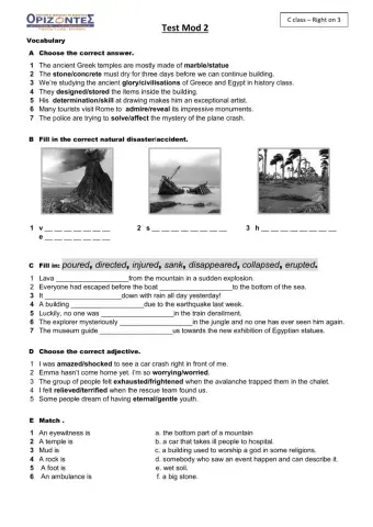 Right on 3! Test module 2 Voc.