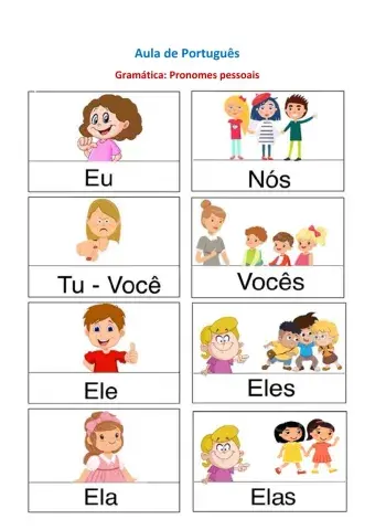 Material Escolar e Pronome Pessoal