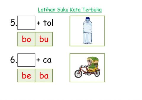 Suku kata terbuka b003