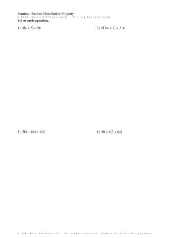 Distributive Property