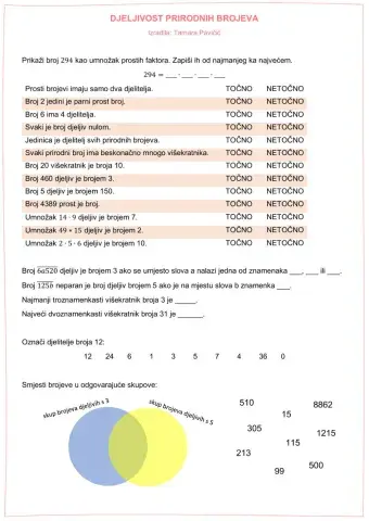 Djeljivost prirodnih brojeva