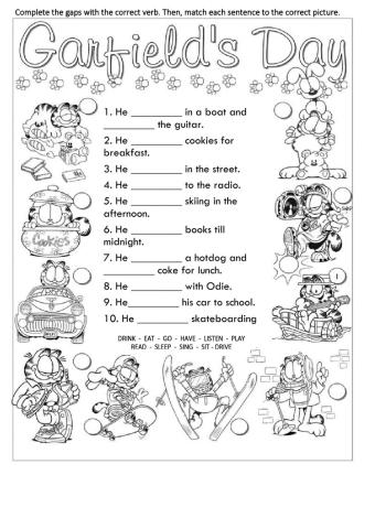 Garfield's Daily Routine