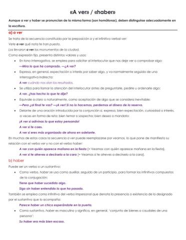 Descriminación de -a ver- y -haber-