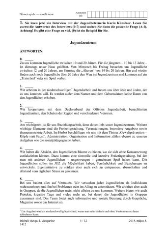 Abituraufgaben 2015. 05.08. Oberstufe