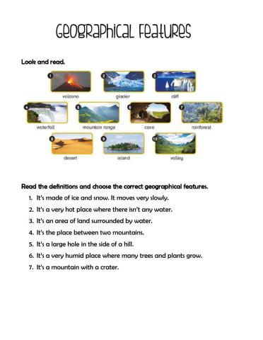 Geographical features