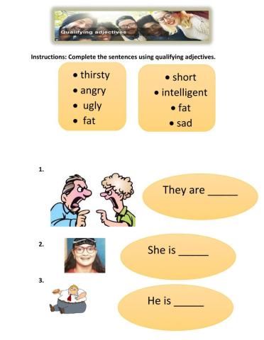 Qualifying adjectives