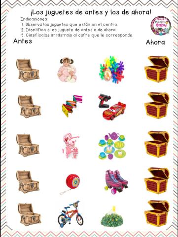 Clasificación de juguetes -Antes & Ahora-