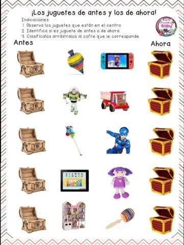 Clasificación de juguetes2 -Antes & Ahora-