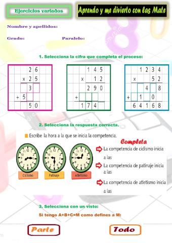 Actividades variadas