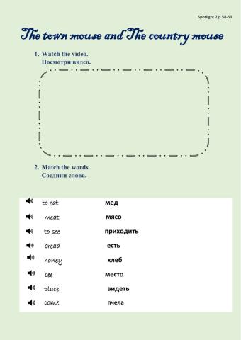 The town mouse and the country mouse part 2