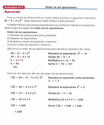 Actividad Orden de operaciones