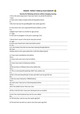 Present  perfect tense