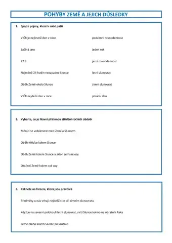 Pohyb Země okolo Slunce 2