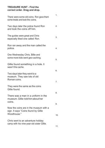 Treasure Hunt - Drag and drop